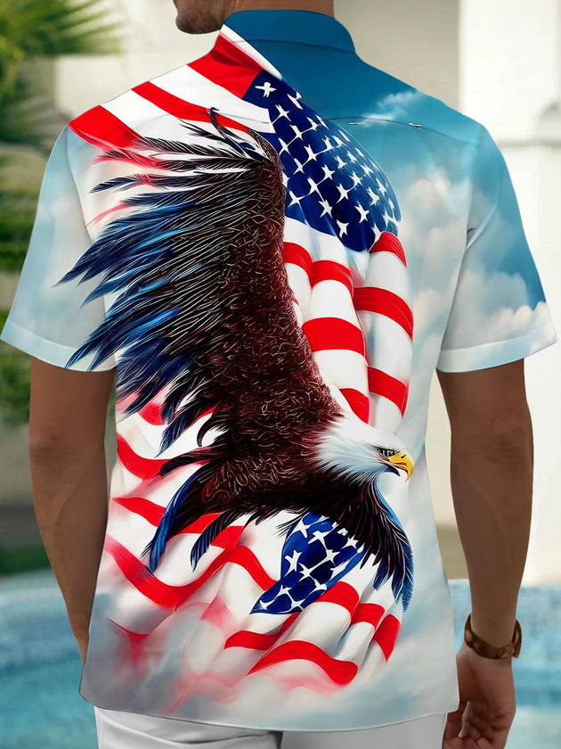 men's patriotic shirt back view