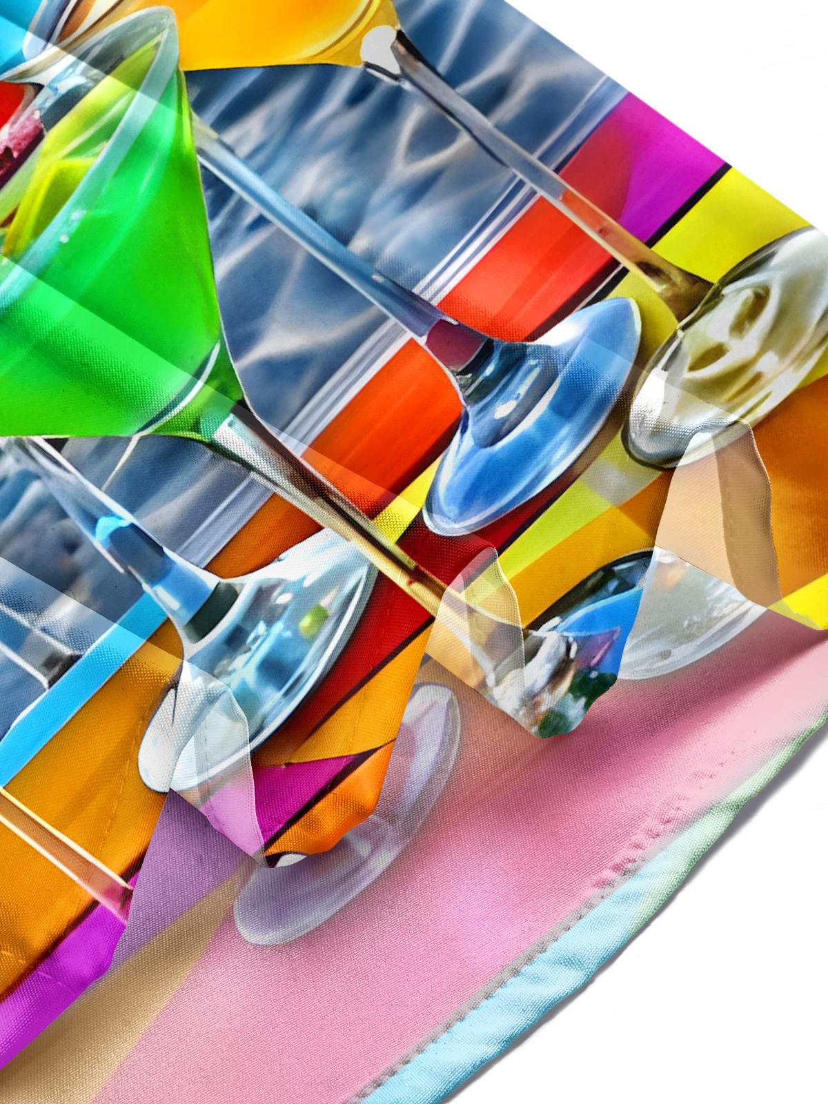 Hawaiian Cocktail Men's Pocket Short Sleeve Shirts