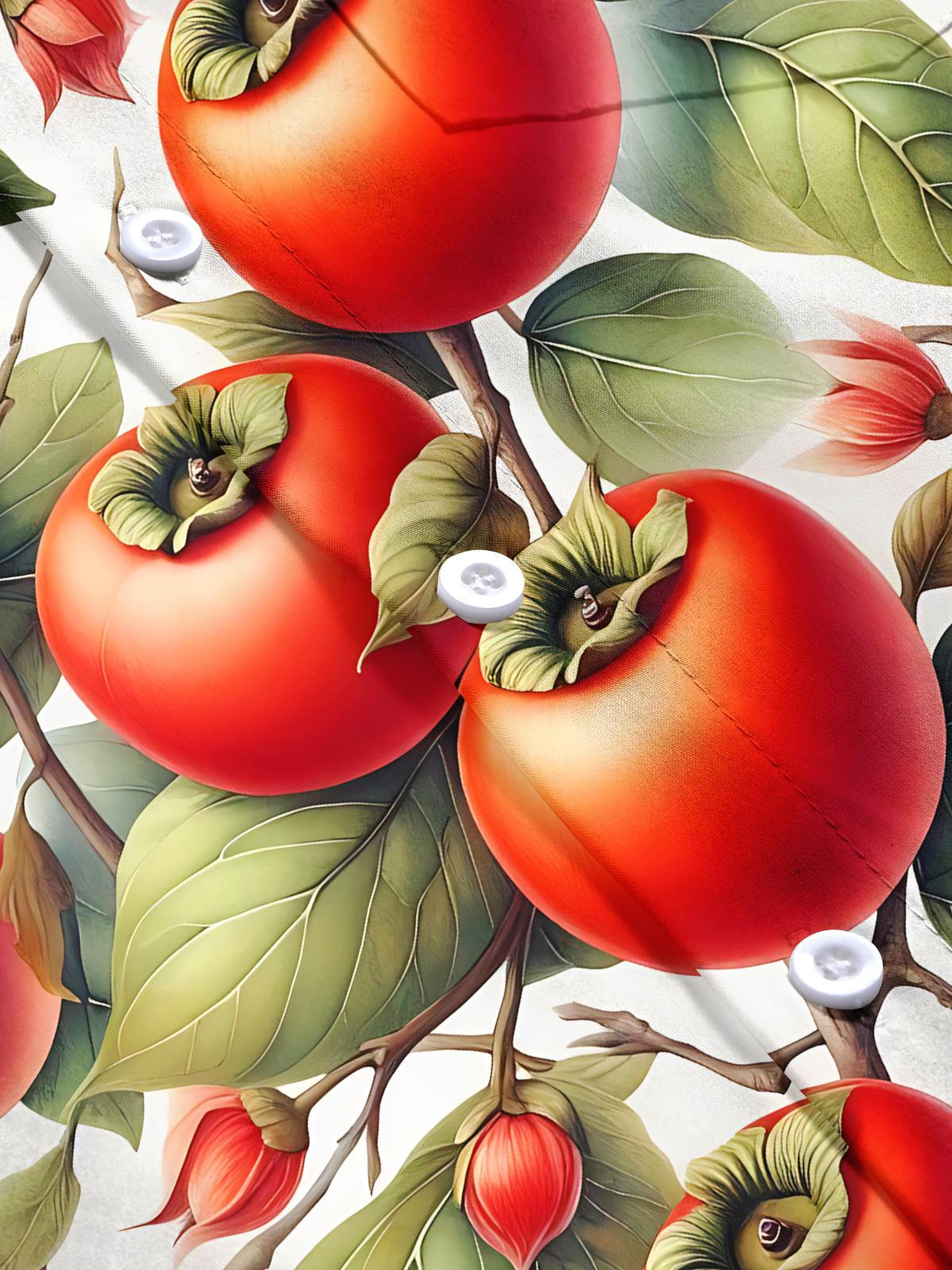 Persimmon Print Men's Pocket Short Sleeve Shirts