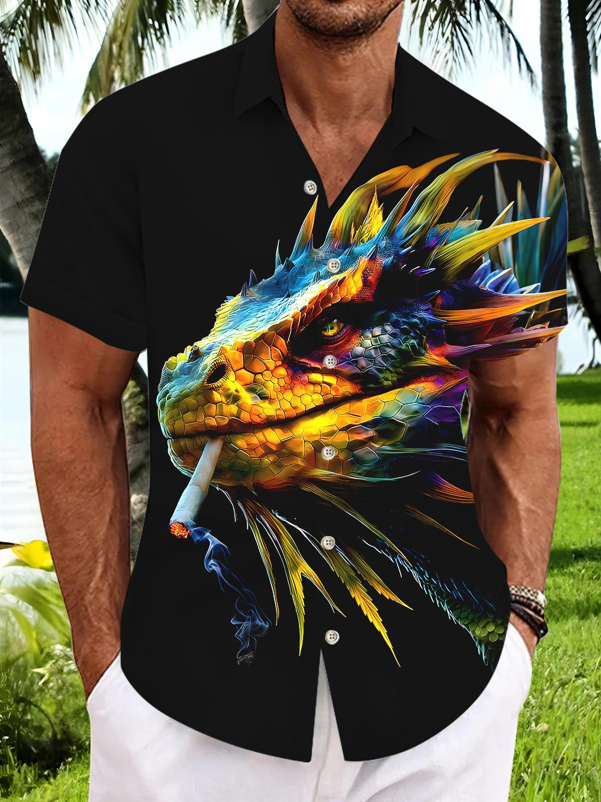 Smoking Lizard Men's Pocket Short Sleeve Shirts