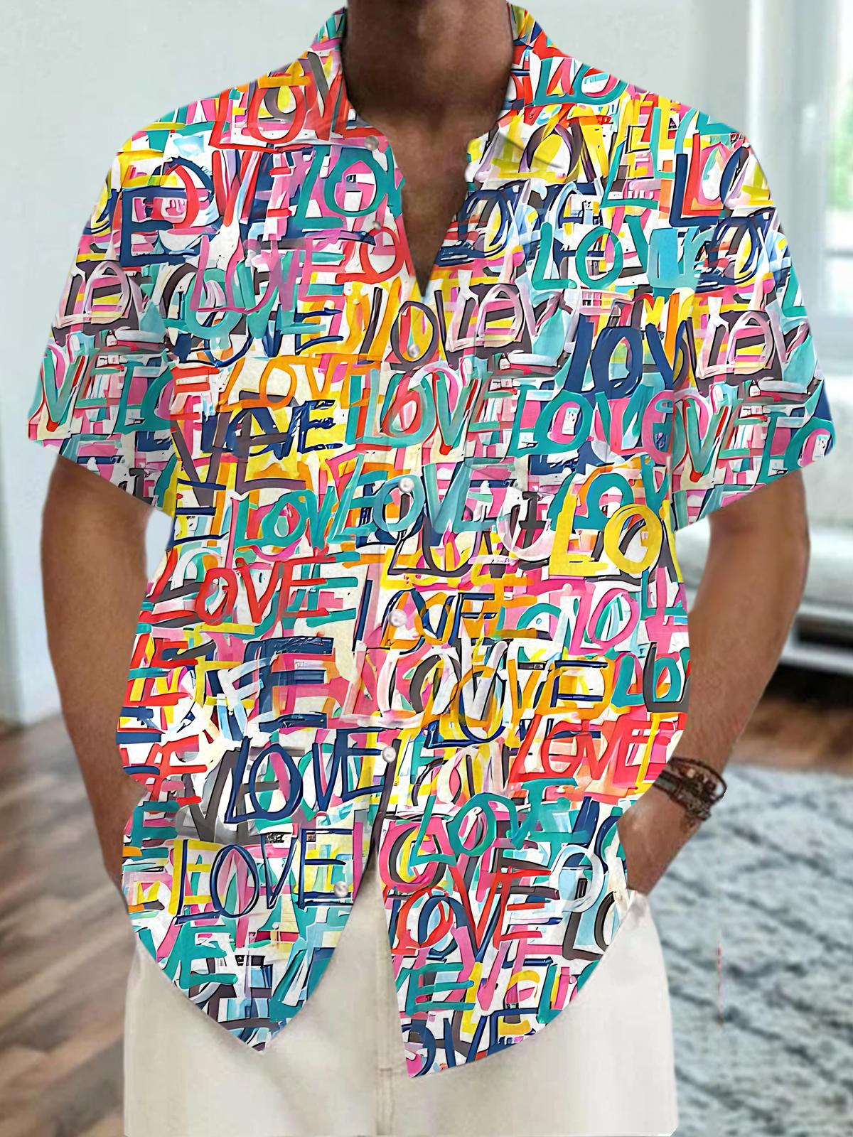 LOVE Men's Pocket Short Sleeve Shirts