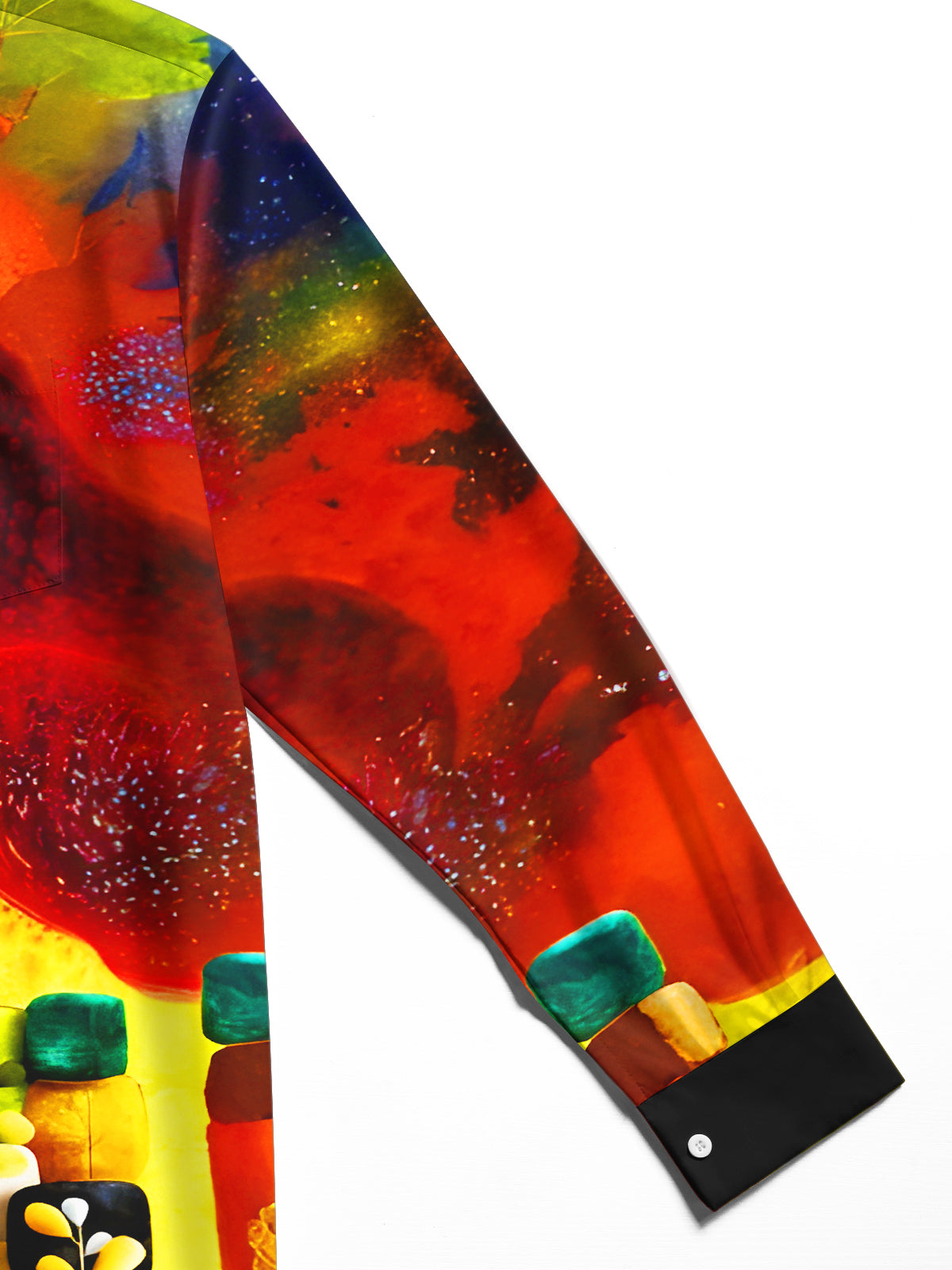 Art Abstract Patterns Men's Pocket Long Sleeve Shirts