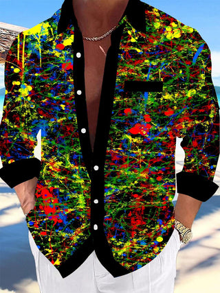 men's tie dye shirt front view