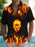 Skull Men's Pocket Short Sleeve Shirts