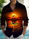 Sunset Men's Pocket Long Sleeve Shirts