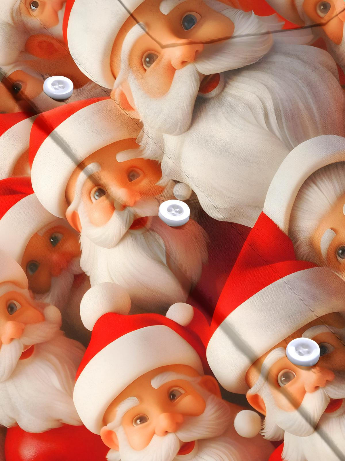 Funny Santa Claus Xmas Men's Pocket Long Sleeve Shirts