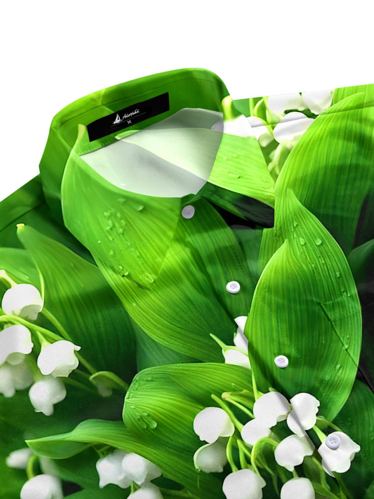 Lily Of The Valley Men's Pocket Short Sleeve Shirts