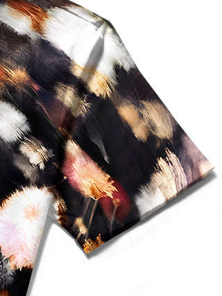 men's tie dye shirt close-up short sleeve