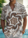 Leopard Men's Pocket Short Sleeve Shirts