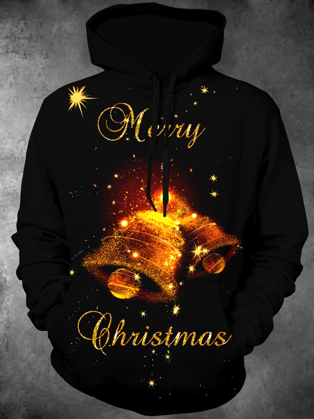 Christmas Long Sleeve Hooded Pocket Men's Top