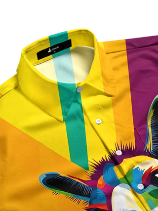 men's short sleeve shirt side view