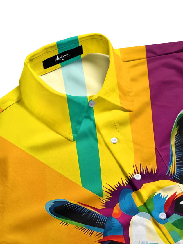 men's short sleeve shirt side view