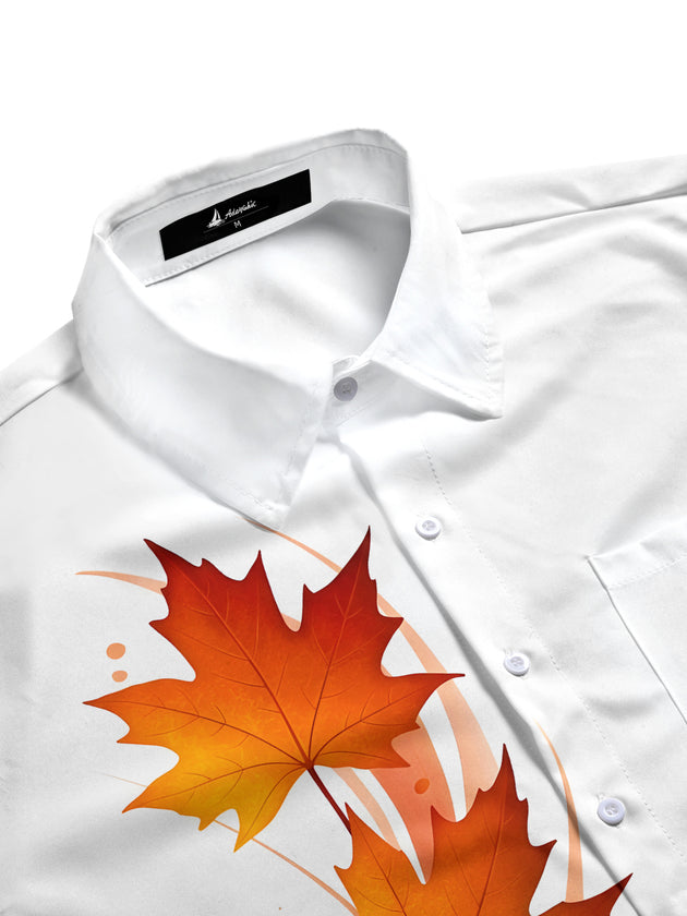 men's map print short sleeve flat lay shirt