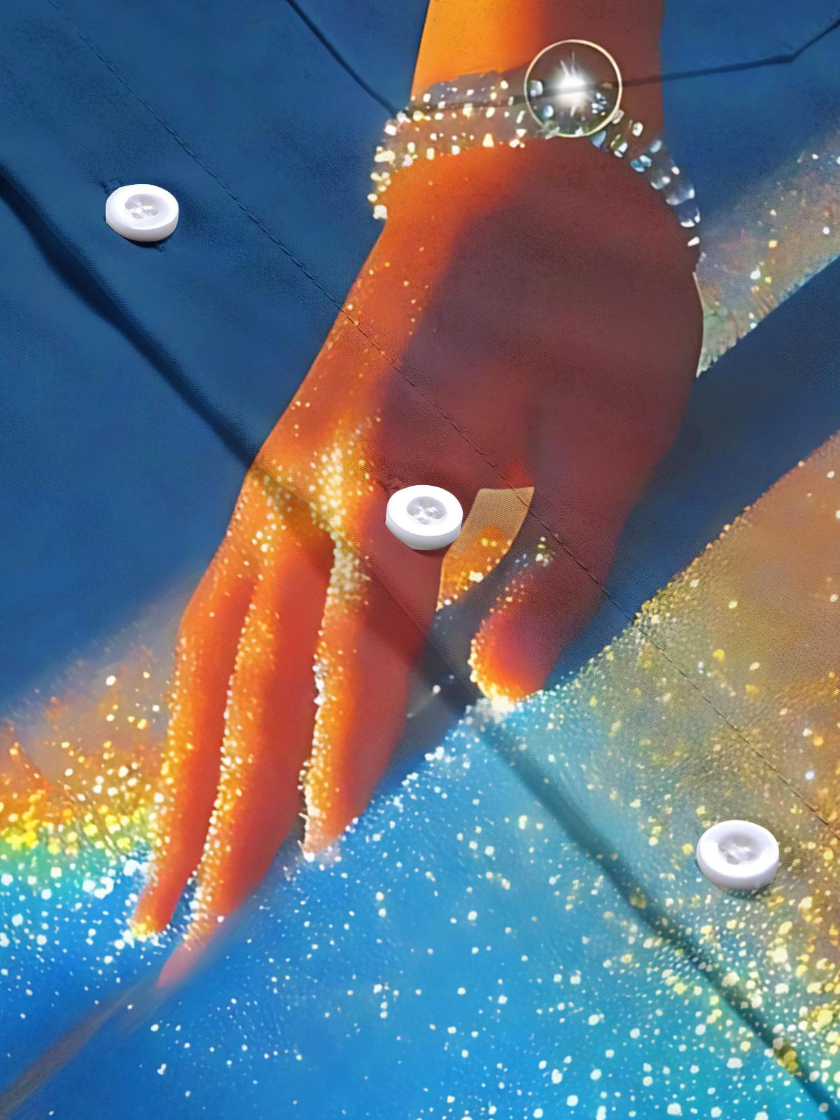 Art Print Men's Pocket Short Sleeve Shirts