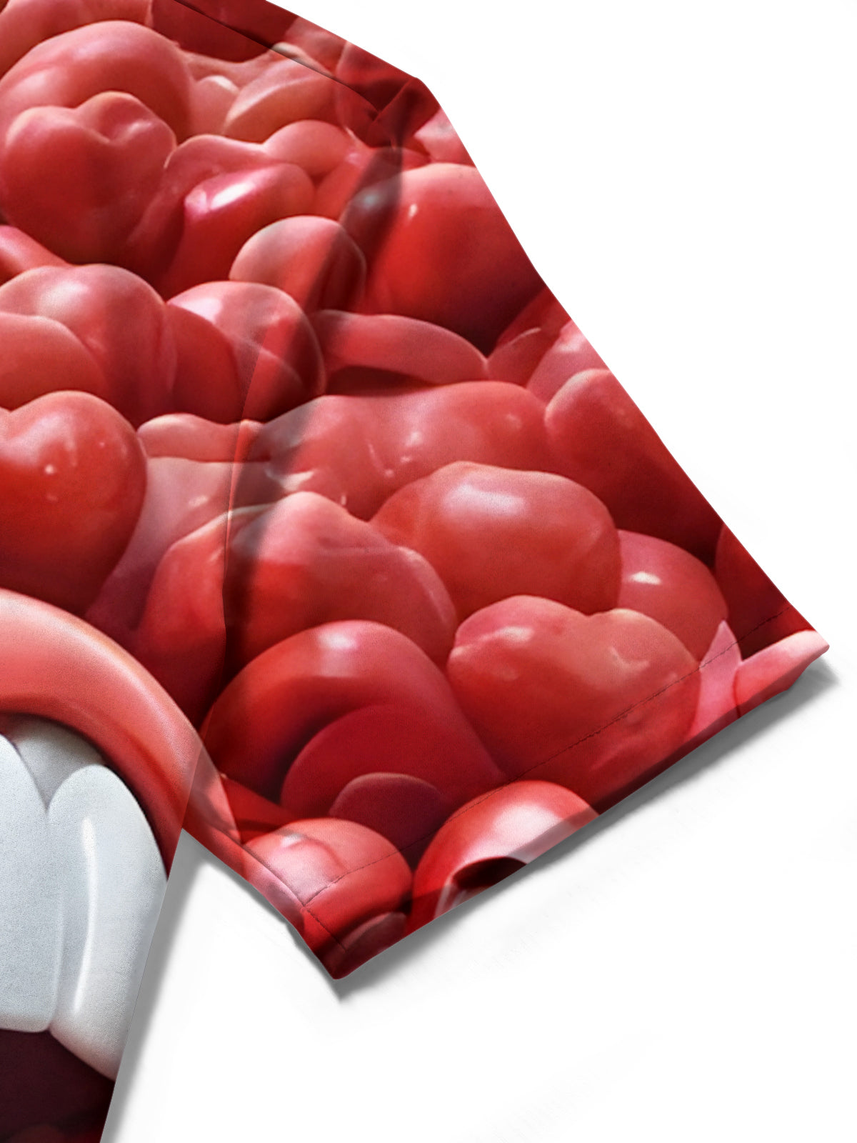 Heart Mouth Print Men's Pocket Short Sleeve Shirts