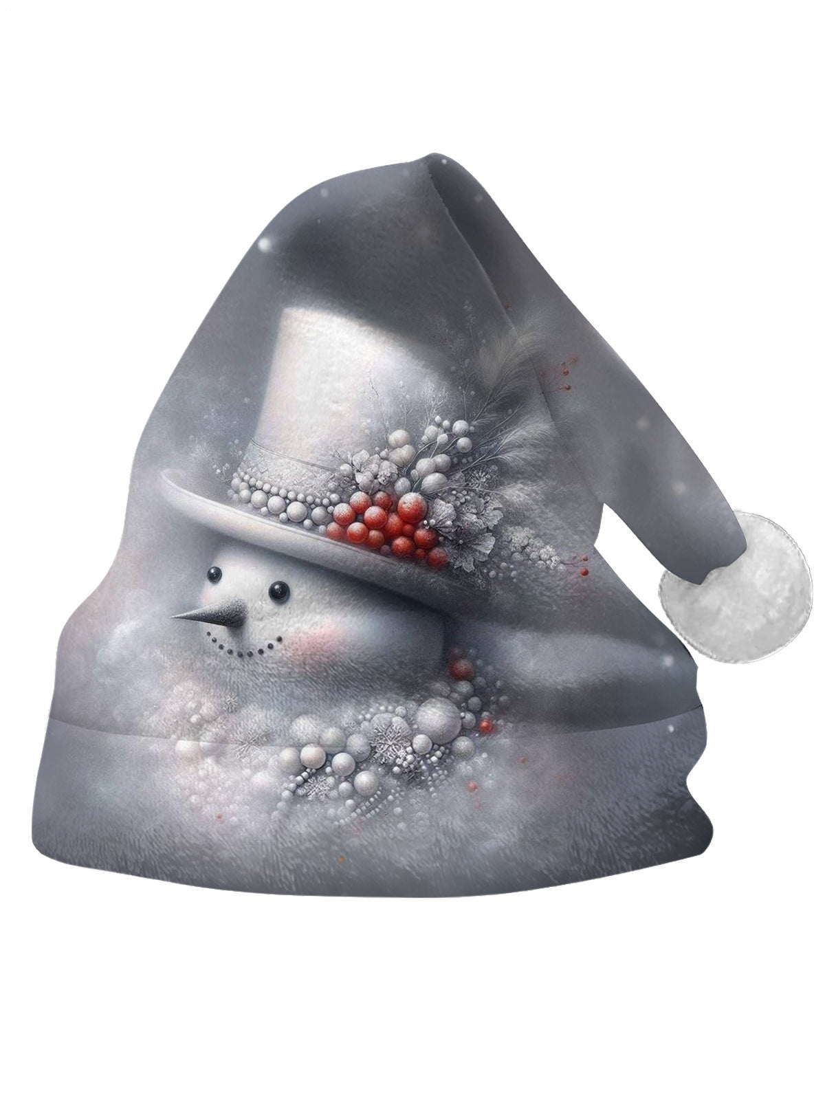 Snowman Print Men's Print Christmas Hat