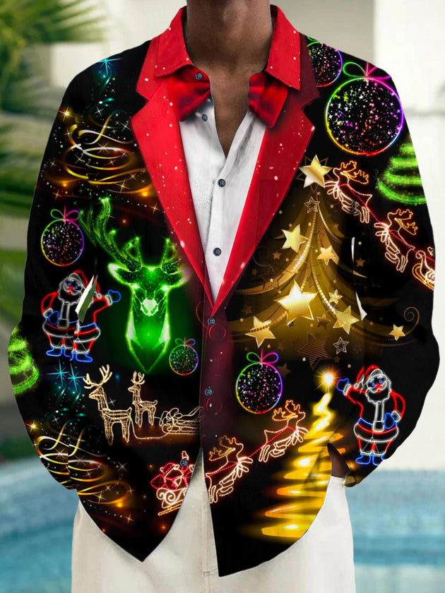 men's Christmas shirt front view holiday party