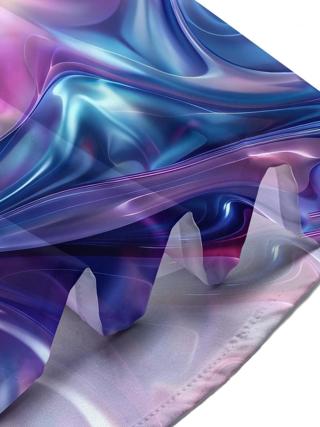 Art Gradient Fluid Abstract Men's Pocket Short Sleeve Shirts