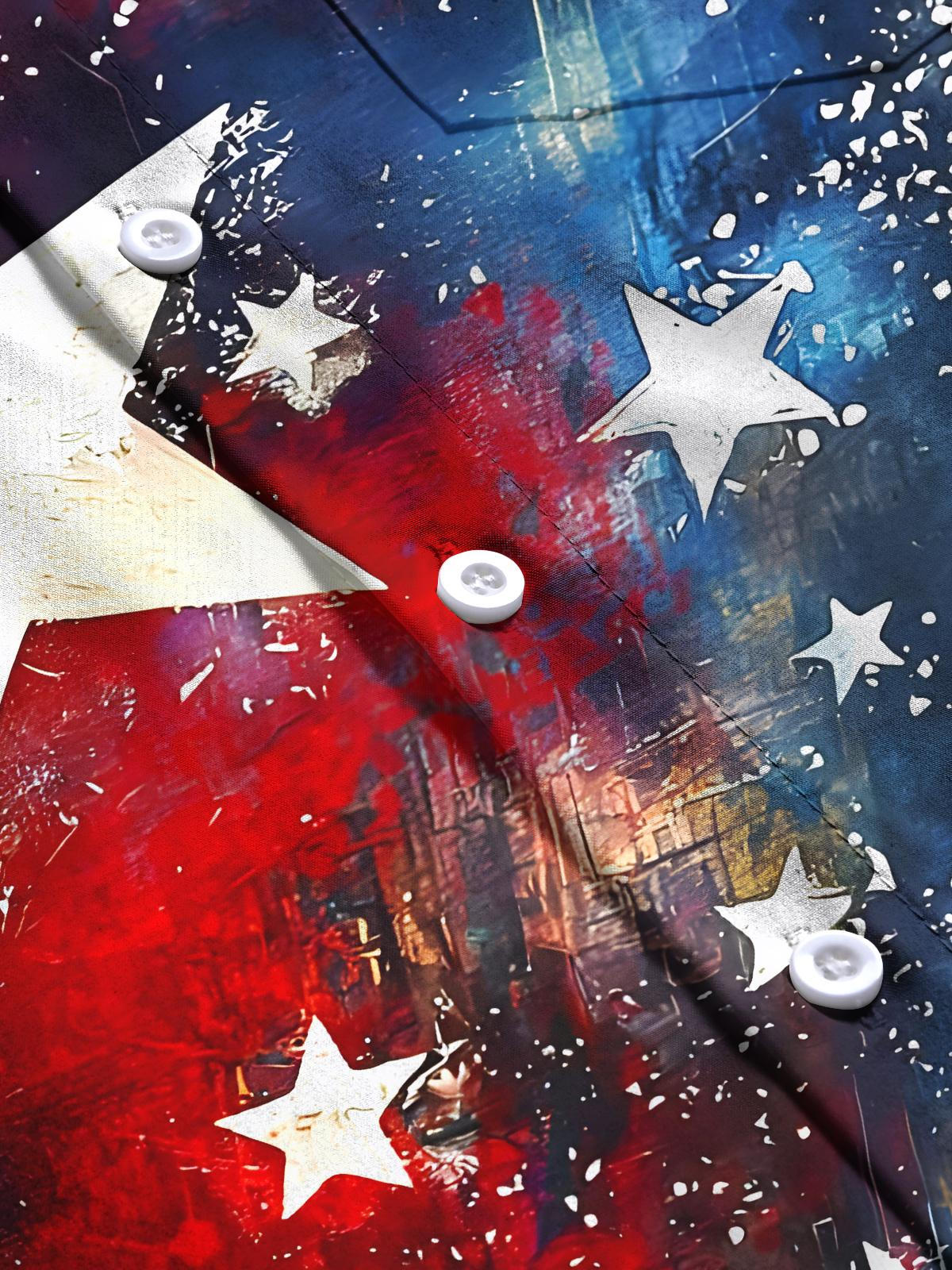 Independence Day Men's Pocket Short Sleeve Shirts