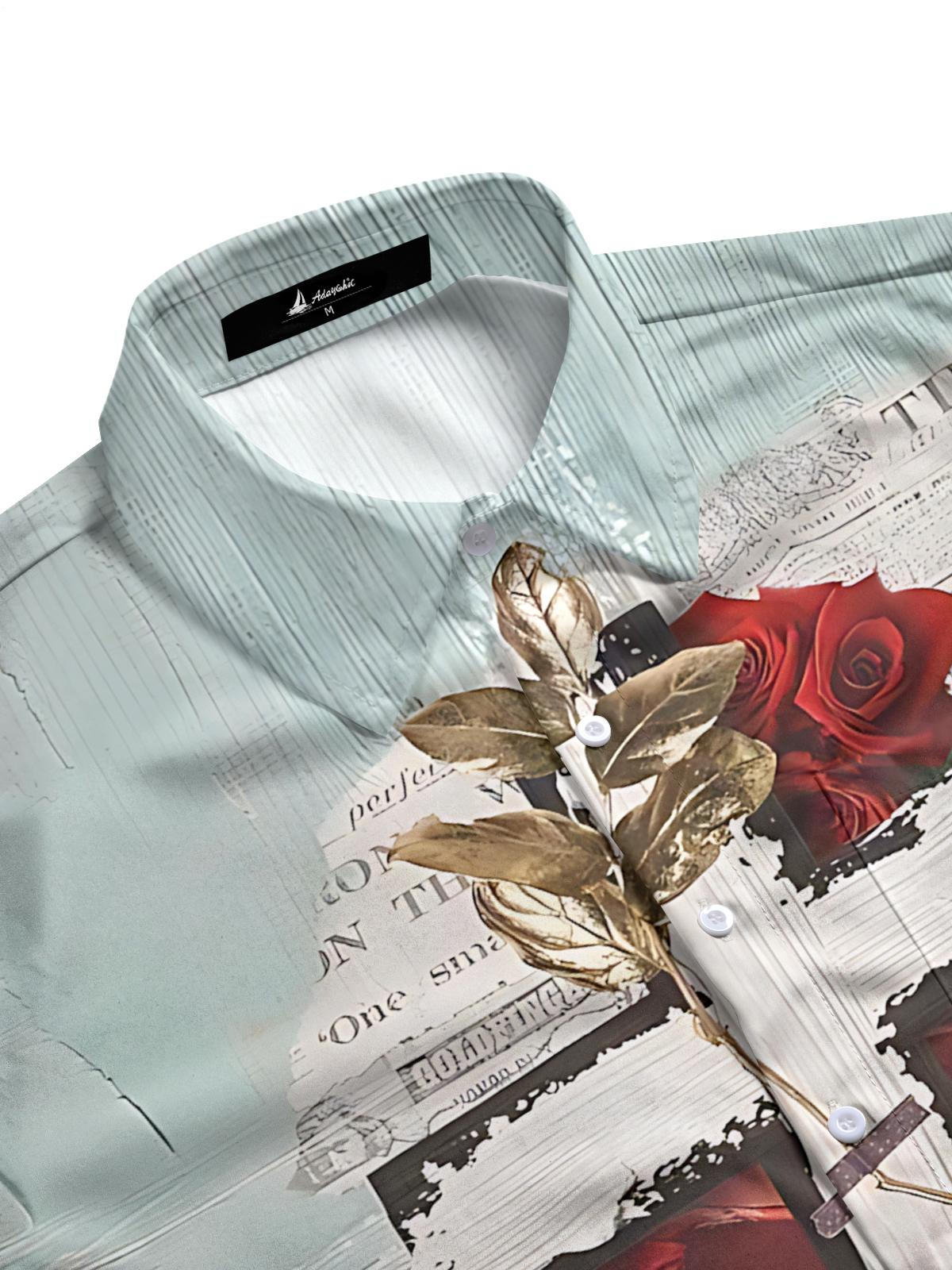 Cross Print Men's Pocket Short Sleeve Shirts