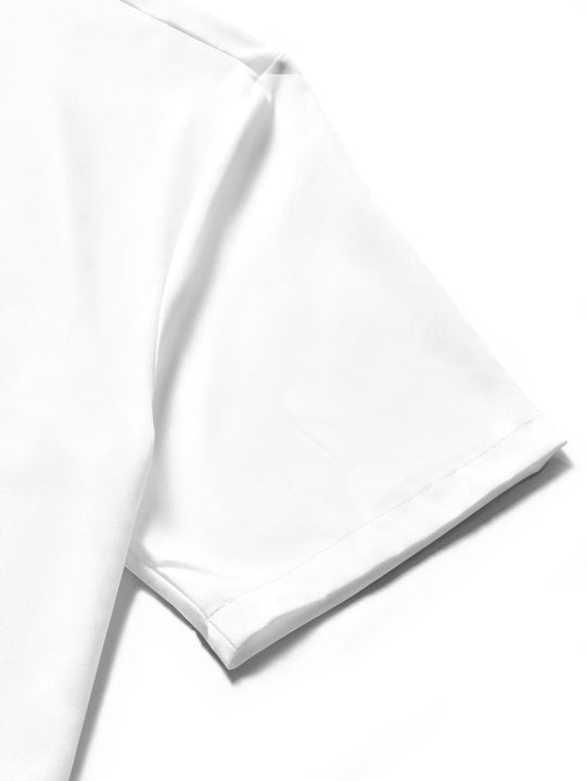 men's printed shirt close-up short sleeve