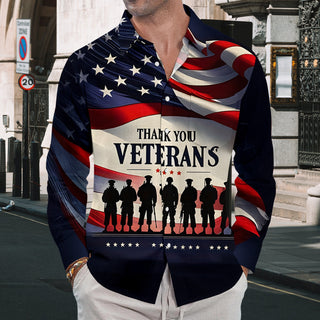men's button up shirt front view Independence Day
