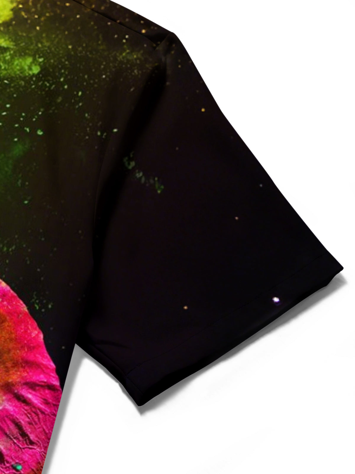 men's printed shirt close-up short sleeve