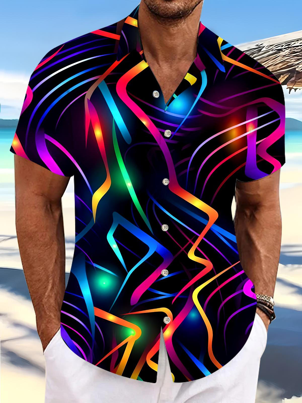 Geometry Men's Pocket Short Sleeve Shirts