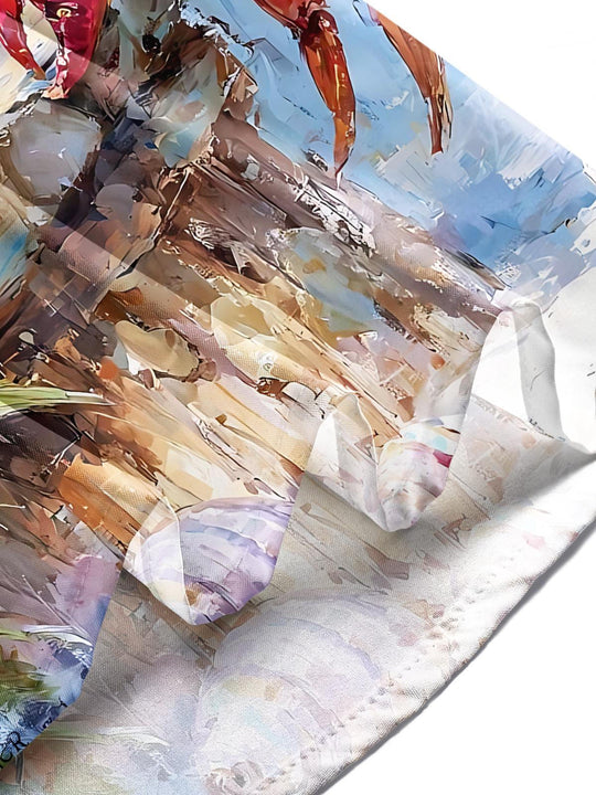 men's art print shirt summer vacation