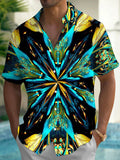 Abstract Men's Pocket Short Sleeve Shirts