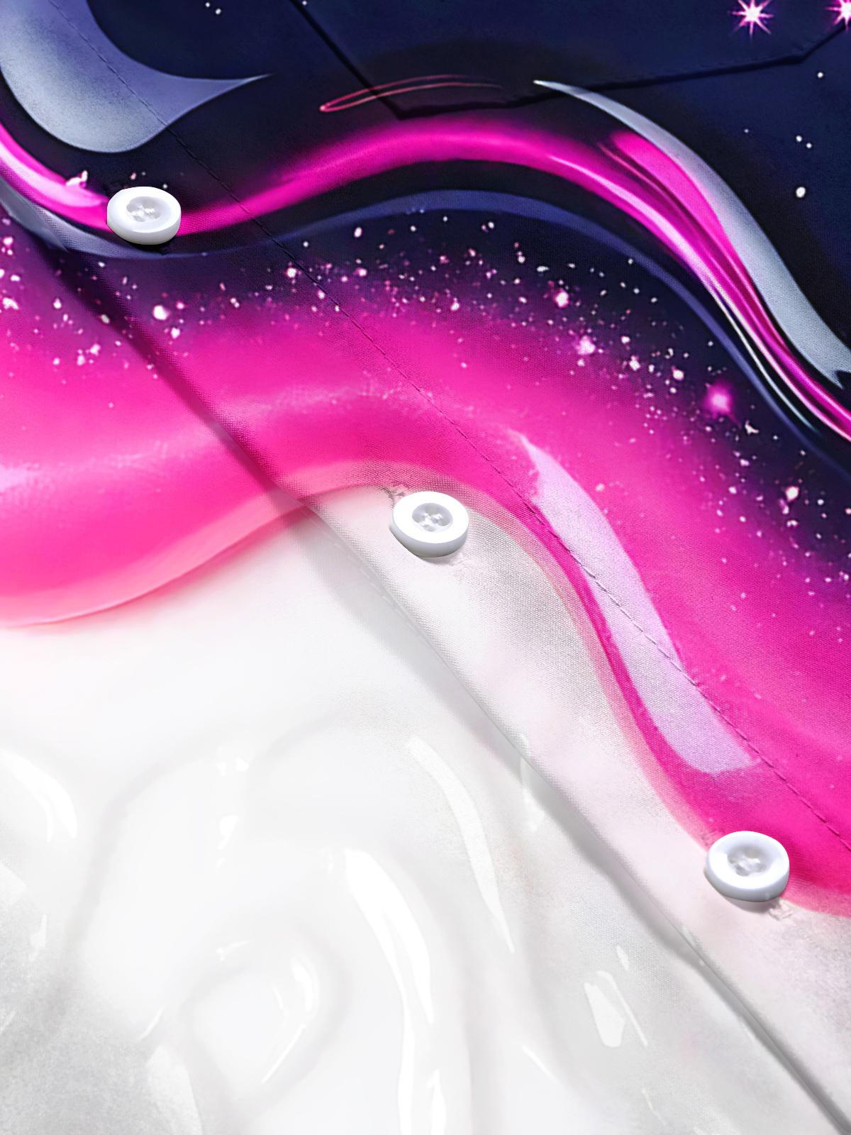 Abstract Print Men's Pocket Short Sleeve Shirts