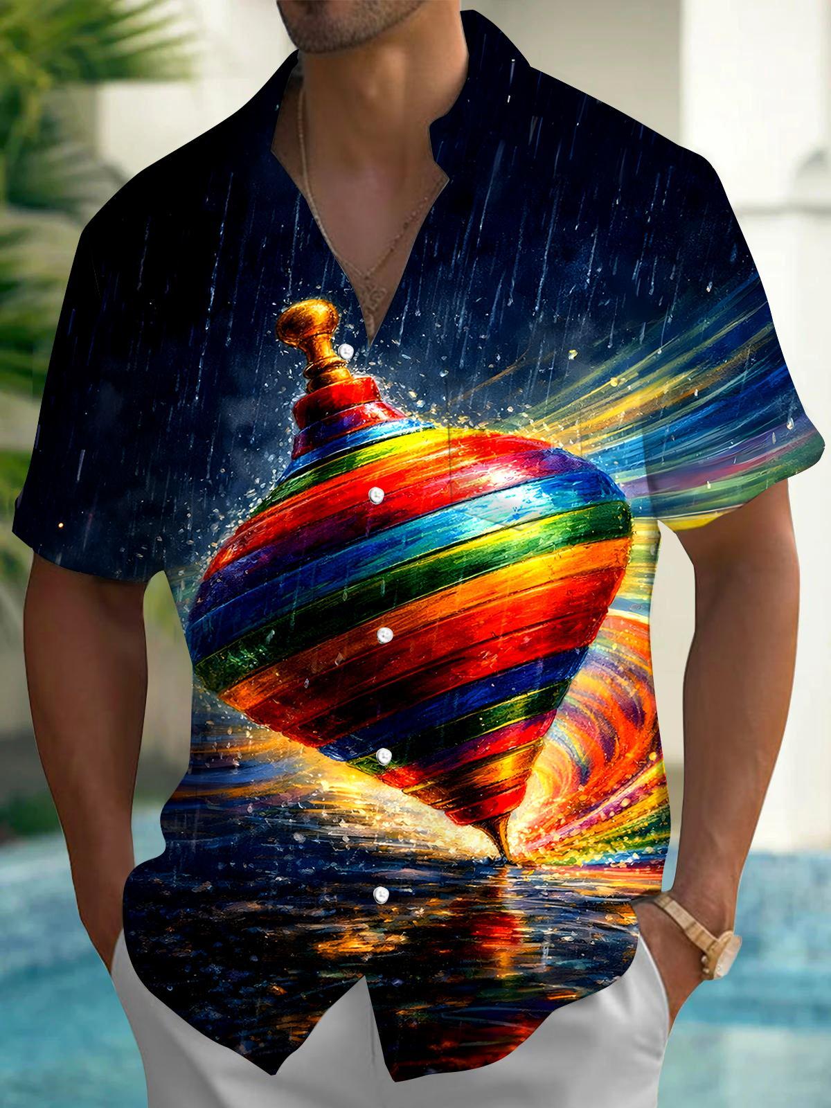 men's tie dye shirt front view