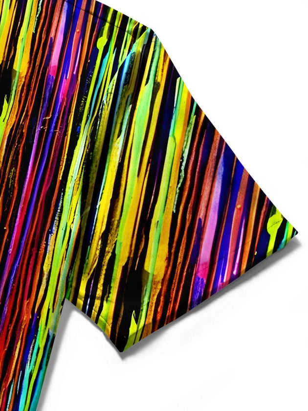 men's tie dye shirt close-up short sleeve