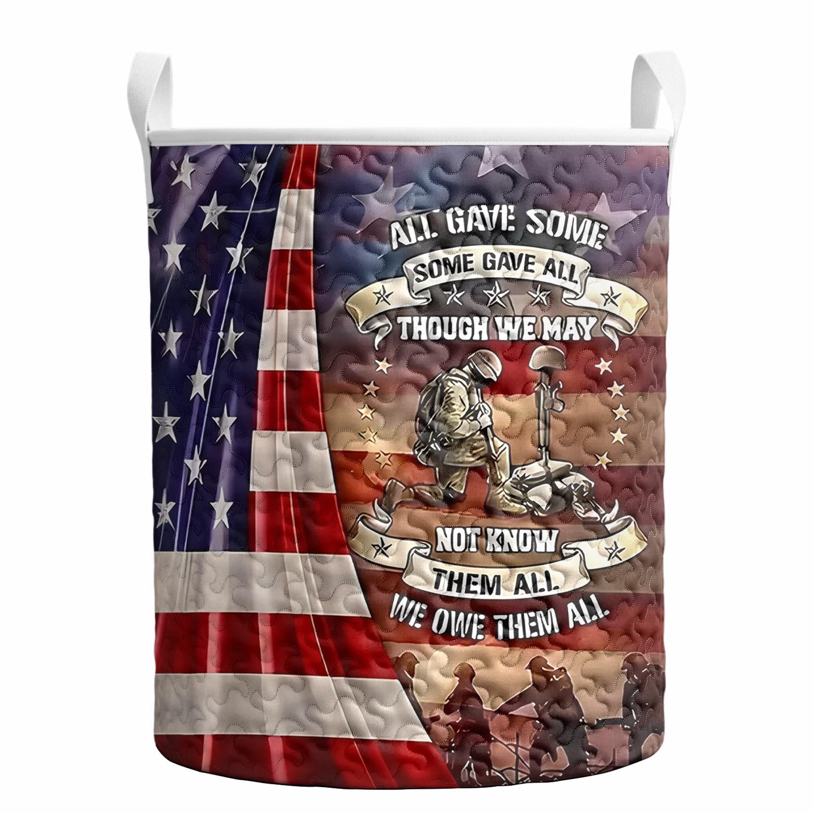 Men's red white blue star quilted hamper storage bin casual resort wear lifestyle scene for Independence Day