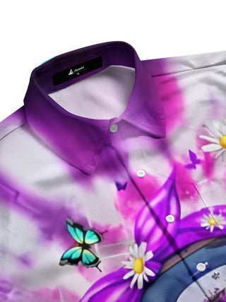 men's tie-dye shirt side view