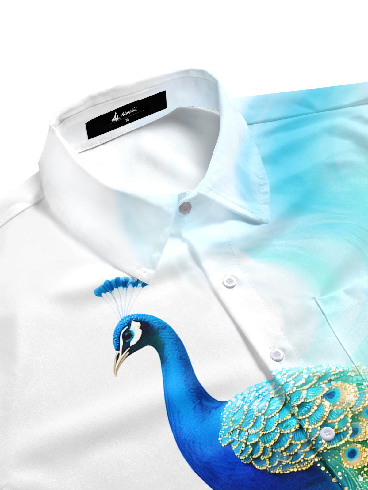 Peacock Men's Pocket Short Sleeve Shirts