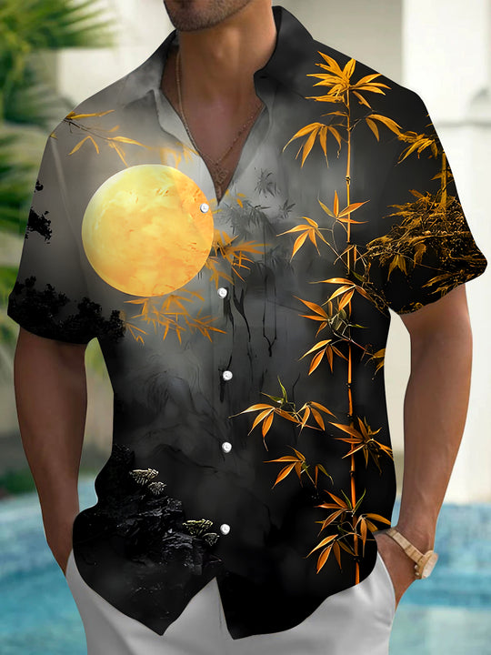 Men's short sleeve bamboo pocket shirt front view