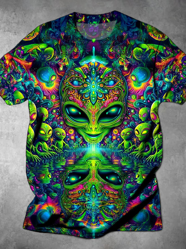 Men short sleeve graphic t-shirt front view