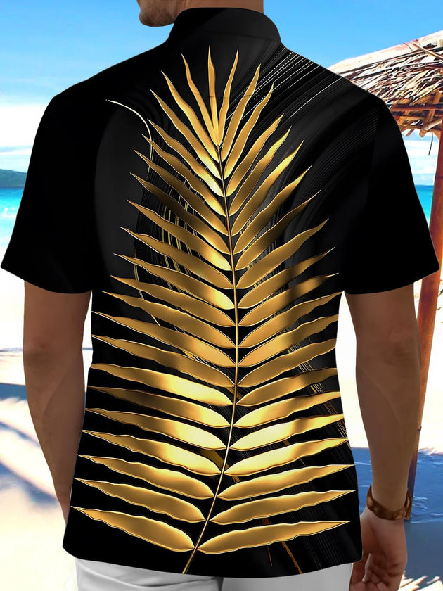 men's short sleeve shirt side view