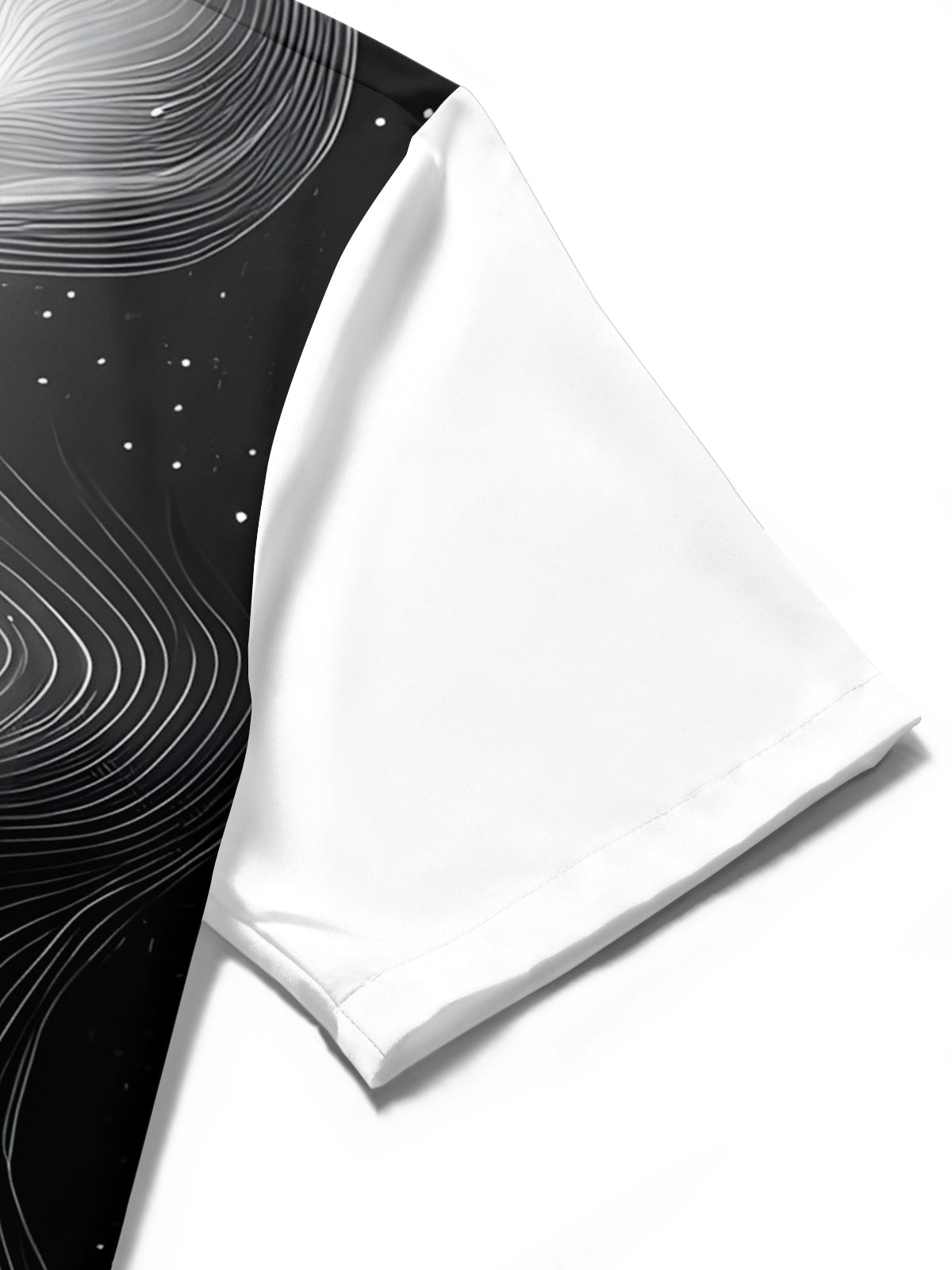 Gradient Line Print Men's Pocket Short Sleeve Shirts