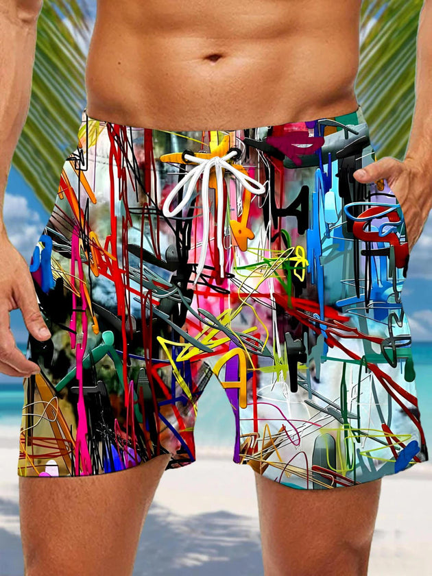 men's tie dye casual pants front view