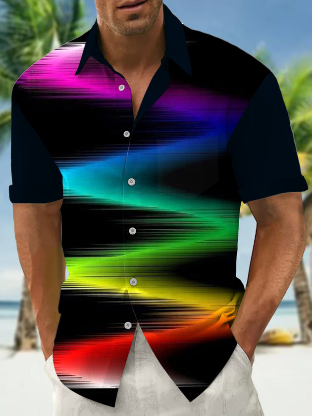 men's gradient print shirt front view