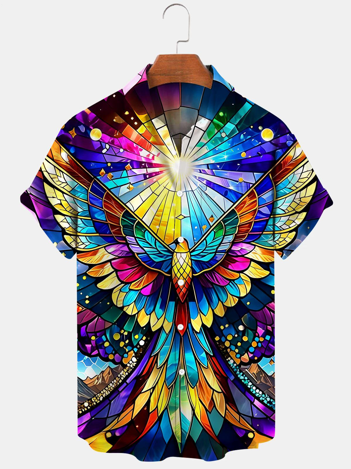 Bird Men's Pocket Short Sleeve Shirts