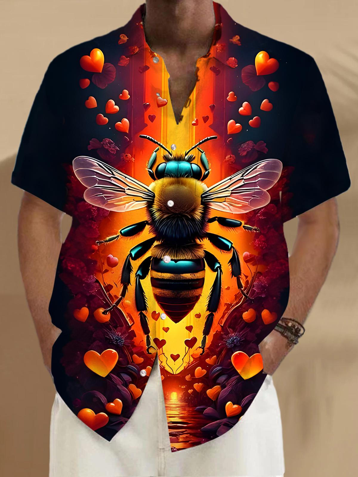 Bee Men's Pocket Short Sleeve Shirts