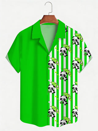 men's Cuban collar shirt front view
