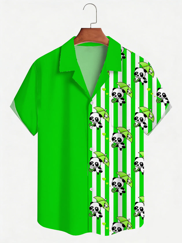 men's Cuban collar shirt front view