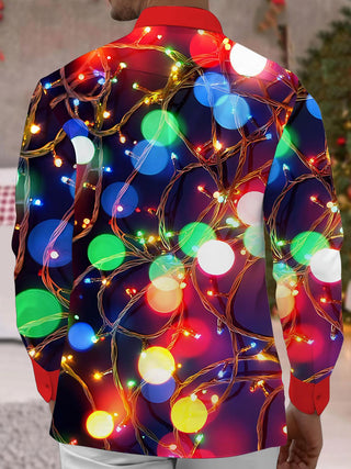 men's holiday shirt back view