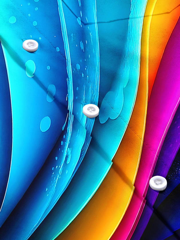 Men abstract tie dye short sleeve shirt flat lay pattern detail