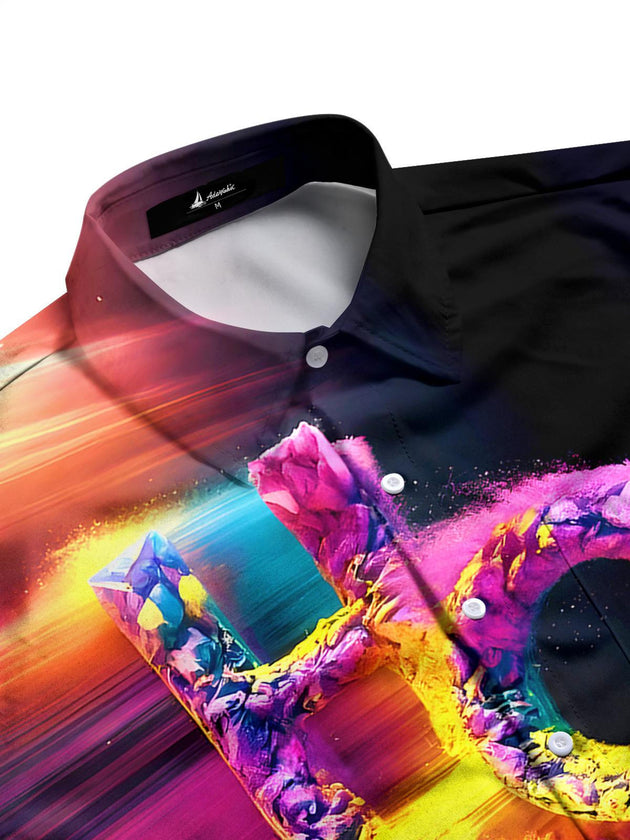 men's tie-dye shirt side view