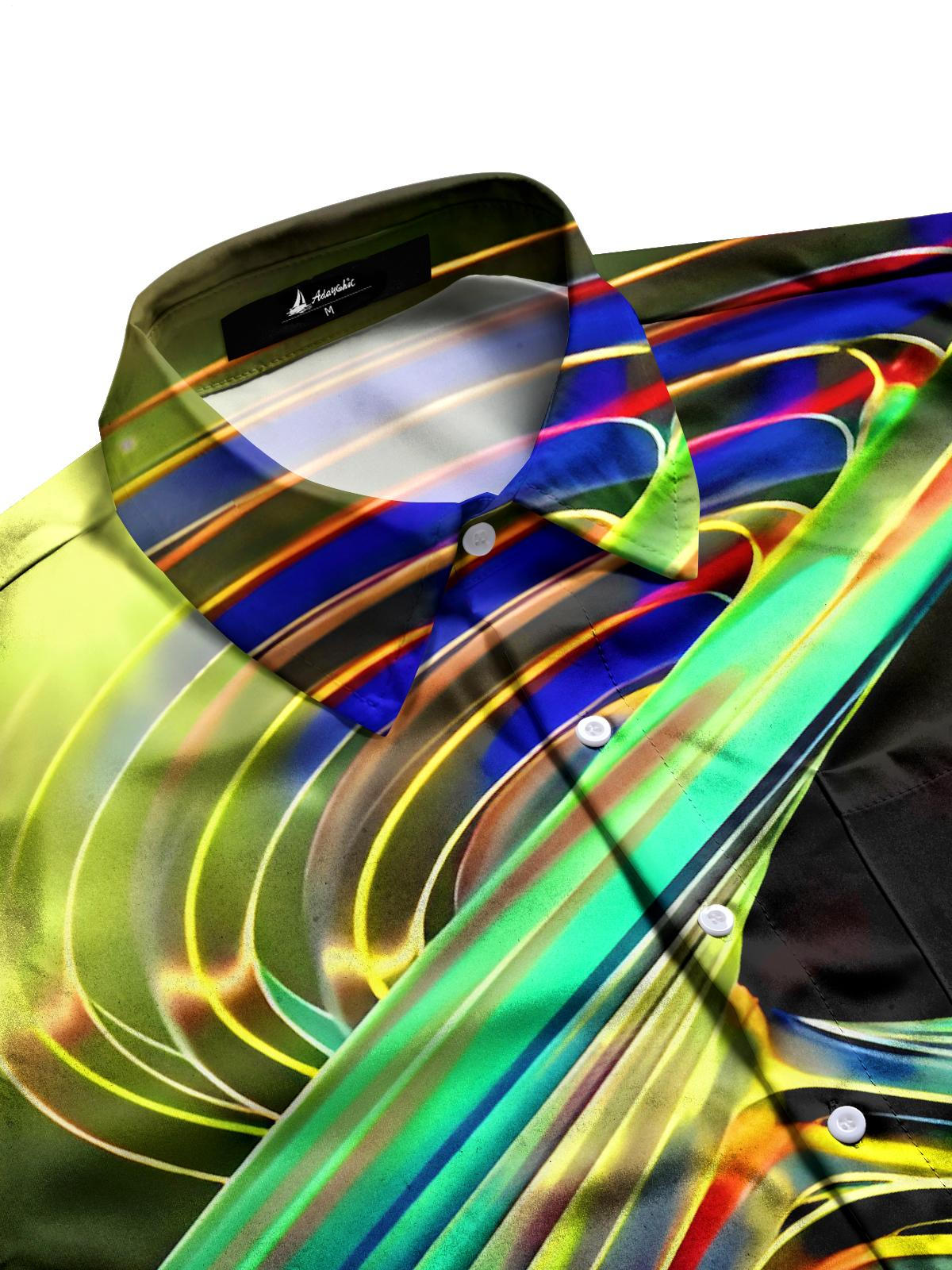 Abstract Men's Pocket Short Sleeve Shirts